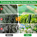 Garden Mesh Netting Kit for Raised Beds, 10x30FT Green Garden Netting ＆6 Sets Fiberglass Garden Hoops, Row Cover Garden Netting Pest Barrier Plant Protection for Vegetable Flowers Fruits