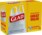 Glad Tall Handle-Tie Kitchen Trash Bags - 13 Gallon - 50 Count - 4 Pack (Packaging May Vary)