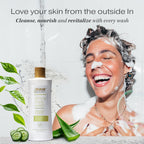 RAW SUGAR Green Tea Aloe Soother Gentle & Hydrating Body Wash, 20 Fl Oz (Pack of 3), Gentle & Soothing Bath & Shower Gel, Sensitive Skin-Friendly, Vegan, Formulated without SLS/SLES & Parabens