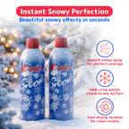 Prextex 2 Pack Fake Snow Spray for Christmas Tree - Quick-Dry Textured Christmas Tree Flocking Spray in 13oz Aerosol Bottles for Decorating and Crafts - Artificial Snow Flock for Windows and Mirrors