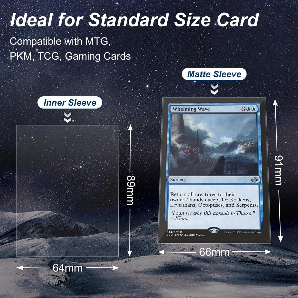 5000 Pack Card Sleeves, Perfect Fit Inner Sleeves Ideal for Double-Sleeving, Trading Card Sleeve Compatible with MTG, TCG, Gaming Cards