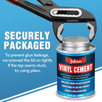 Vinyl Cement, Vinyl Glue for Inflatables, Waterproof Adhesive, High Strength PVC Cement for a Variety of Pool Liners, Tarps, Hot Tubs, Air Mattresses (4.4 oz.)