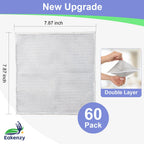 Eakenzy Non Scratch Wire Dishcloth, Multipurpose Wire Dishwashing Rag for Wet and Dry, Steel Cloth for Washing Dishes, Rust Removal Cleaning Cloth Kitchen, No Odor, Double Layer, 60 Pack