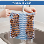 JOYMOOP 108 Packs Microfiber Cleaning Cloths, 10" x 10" Reusable Kitchen Towels, Lint-Free Cleaning Rags, Super Absorbent Cleaning Cloths for Kitchen, Car, and Household Cleaning, Blue