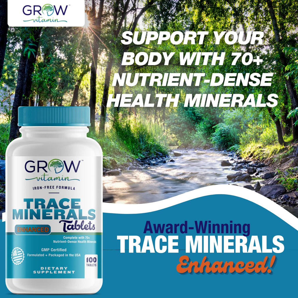 Grow Vitamin Trace Minerals Enhanced Complex, 100 Tablets