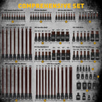 112-Piece Torx and Allen Bit Socket Set, 1/4", 3/8",1/2" Drive Bit Socket Set with Ratchet Wrench, Adapters, Extra Long & Tamper Proof torx/Hex/Ball End Hex/E-torx, SAE & Metric