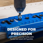 Kreg Shelf Pin Jig 1/4 Inch - Cabinet Shelf Hole Drilling Guide - Edge Aligned Precision Jig - Adjustable Shelf Pin Tool - KMA3225