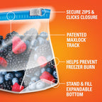 Hefty Slider Freezer Kitchen Storage Bags, Gallon Size, 56 Count (Pack of 4)