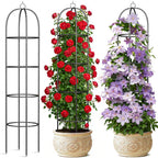 CL FUN Metal Trellis for Climbing Plants Outdoor, 2026 Upgrade 100% Metal with Powder Coating, Rose, Flowers, Grape, Pea, Cucumber Tomato Cage - 6.3 FT Freestanding Plant Support
