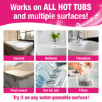 Quick N Brite Heavy Duty Hot Tub Cleaner Kit - Non-abrasive Cleaning Gel with Sponge and Cloth, 32 oz. (Packaging May Vary)