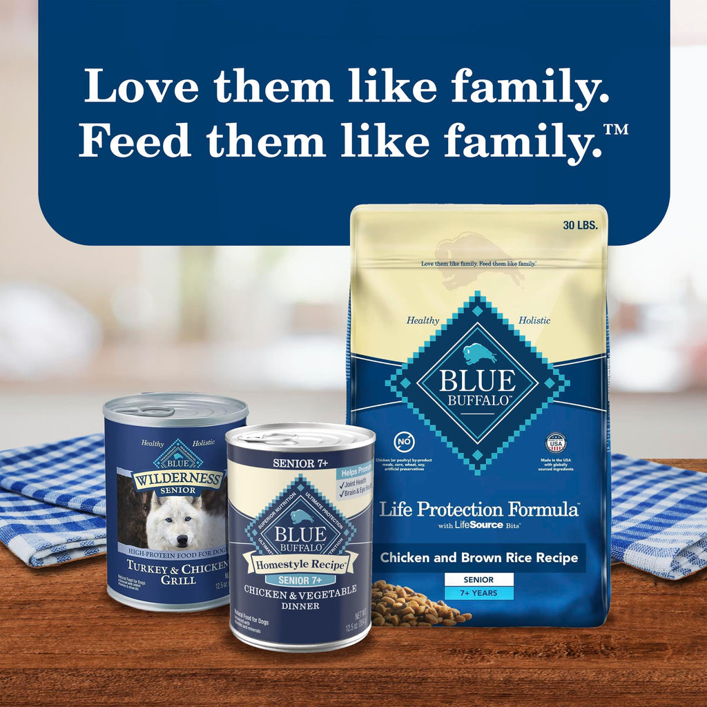 Blue Buffalo Homestyle Recipe Chicken Senior Wet Dog Food, 12.5 oz, 12 ct