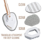Quick Shine Ultimate Gold Clean + Polish Mop Kit | All-in-One 9 Pc Kit w/Interchangeable Attachments | No Batteries Needed | Pro Cleaning System for All Floor Types | 2-in-1 Mop