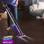 Swiffer WetJet Floor Spray Mop, Starter Kit, Includes: 1 WetJet, 5 Pads, 1 Cleaning Solution & 4 Batteries