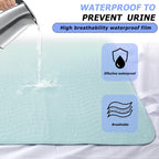2 Pack Bed Pads for Incontinence Washable Positioning Bed Pad with Handles, Reusable Underpads Absorbent with 4-Layer Waterproof Underpads for Incontinence, Elderly Bedridden (34×36 Inch - 2 Pack)