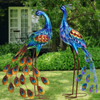 Kircust Metal Peacock Garden Statue and Sculpture,