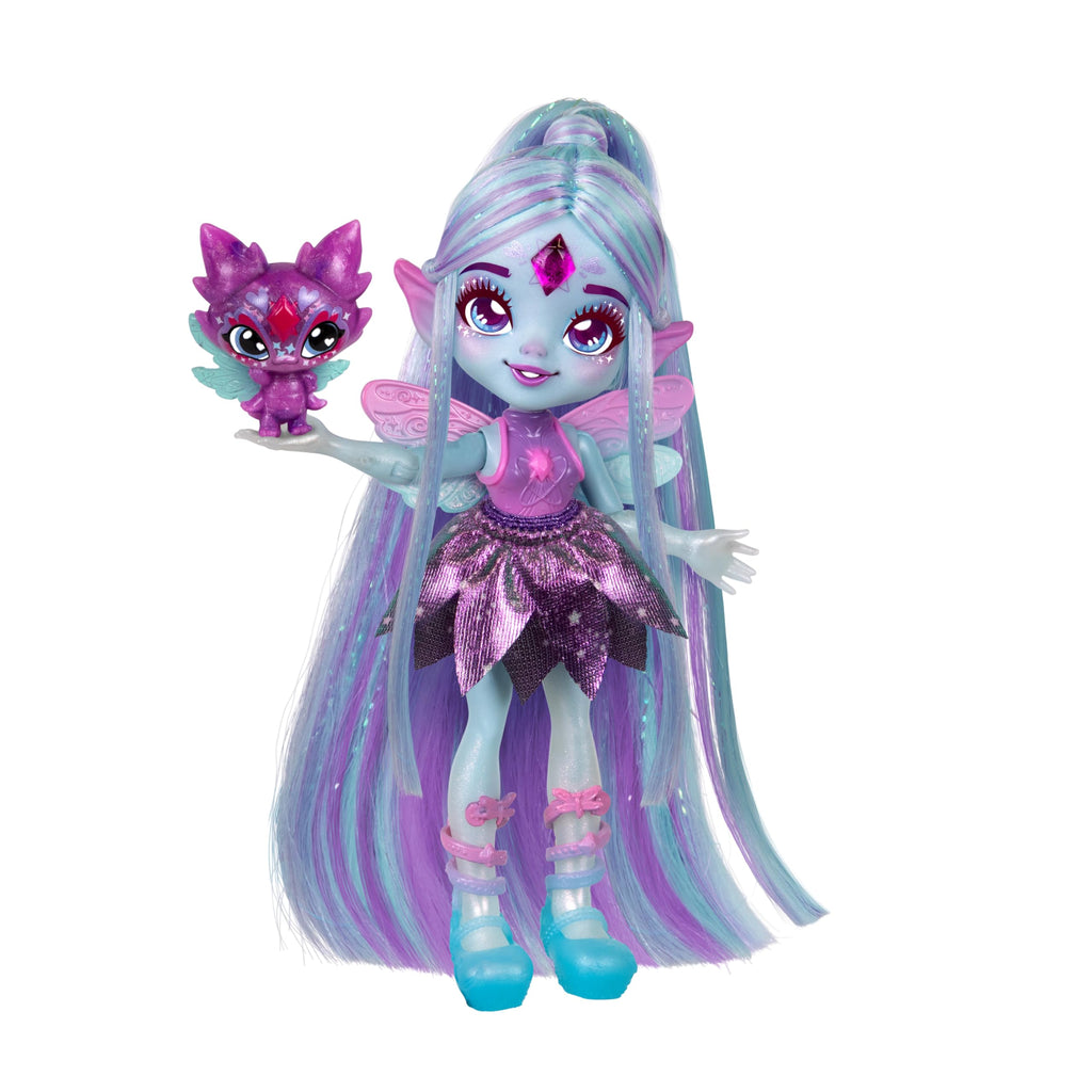 Magic Mixies Pixlings Deluxe Pack, Flyt The Dragonfly, Shimmer Reveal, Create & Mix Potion That Magically Reveals 6.5" Pixling Doll Inside Potion Bottle - Exclusive Mini Mixies & 6 Hair Accessories