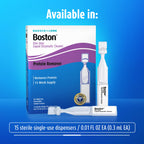 Boston One Step Liquid Enzymatic Cleaner, Preservative-Free Protein Remover for Rigid Gas Permeable (RGP) Lens, Sterile Single-Use Dispensers, 15 Count