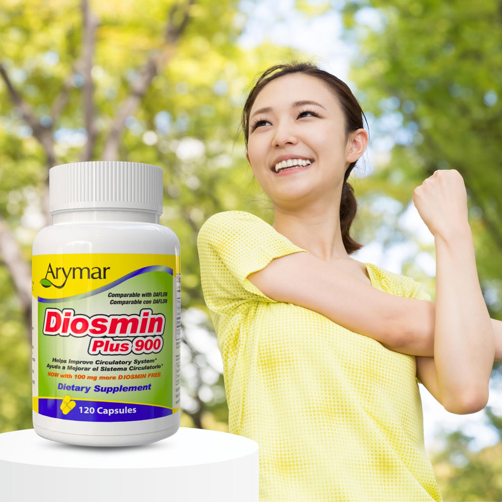 Arymar Diosmin Plus 900, Circulatory System Support (60 Capsules/Pack of 1) (120 Capsules)
