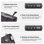 Puroma TSA Locks for Luggage, 4 Pack Cable Lightweight Luggage Locks TSA Approved 4-Digit Combination Padlock for Suitcases, Bags, Toolboxes, Backpacks & Gym Lockers (Black)