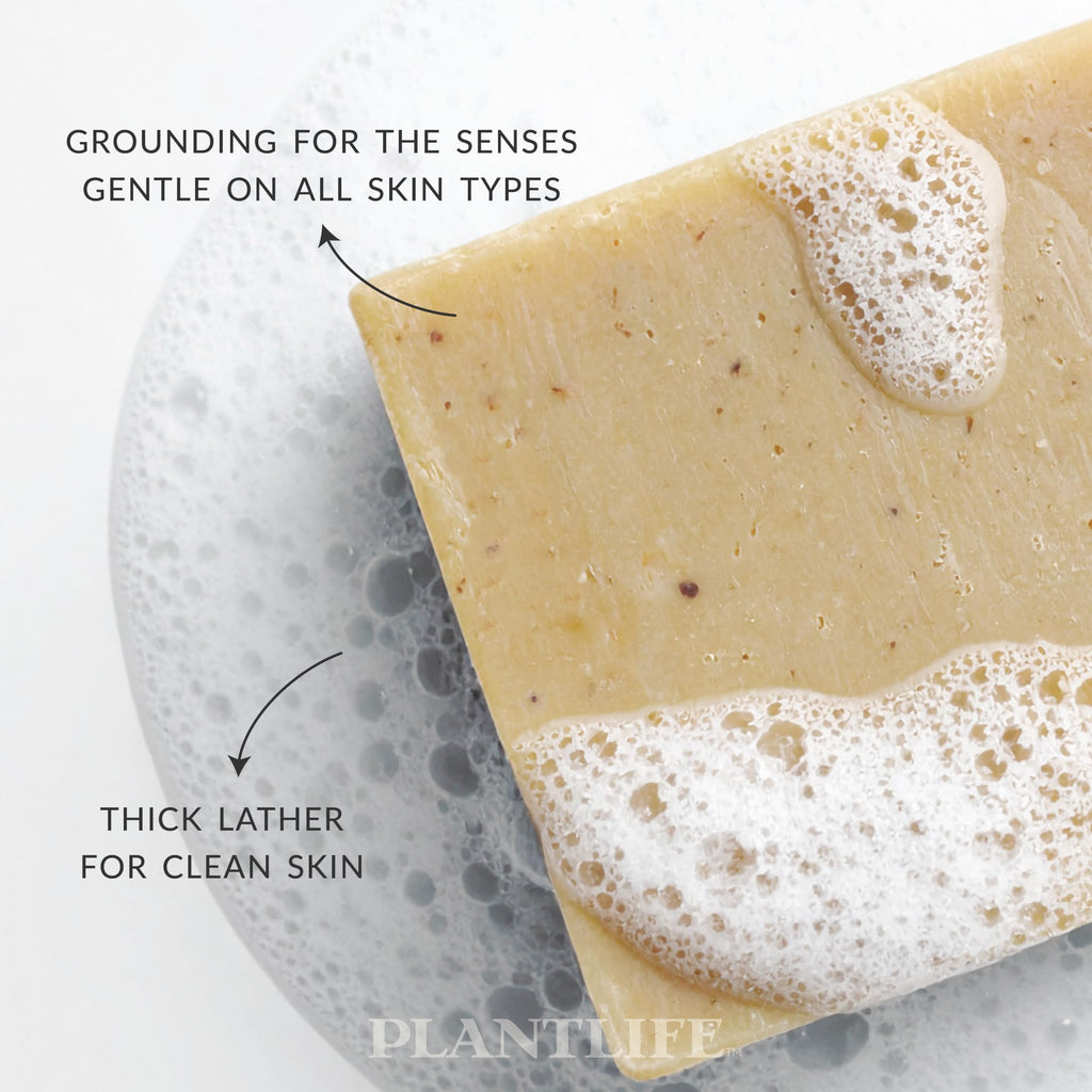 Plantlife Frankincense Myrrh 3-Pack Bar Soap - Moisturizing and Soothing Soap for Your Skin - Hand Crafted Using Plant-Based Ingredients - Made in California 4oz Bar