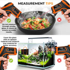 Kizen Infrared Temperature Gun - Handheld Surface Infrared Thermometer for Griddle, Grill, Pizza Oven, Candy, & A/C - Laser Thermometer Gun -58F to 1112F - Surface Temp Gun