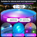 Underwater Pool Lights for Above Ground Pools and Inground Swimming Pools with Remote Timer Off, Magnet RGB Submersible LED Lights Rechargeable Spotlight 16 Colors 9-Mode, Hot Tubs, Fountain -4Pack
