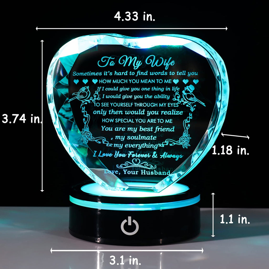 YWHL Gifts for Wife I Love You Gift Idea for Wedding Anniversary & Birthday