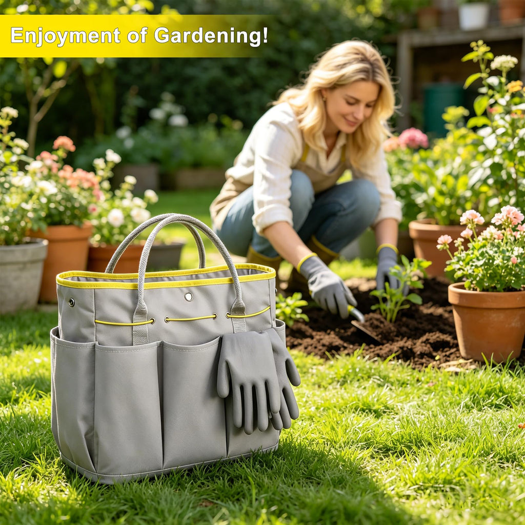 Carsolt 10Pcs Heavy Duty Stainless Steel Garden Hand Tools Set for Planting