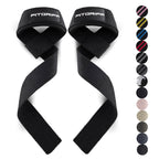 Fitgriff�� Lifting Wrist Straps for Weightlifting, Gym, Deadlift, Workout (Made of Premium Cotton & Padded) - Men & Women (Standard, Black)