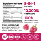 Venture Pal 5-in-1 Vitamin D3 10000 IU & K2 as MK-7 200mcg with Magnesium, MCT Oil, Zinc, Sugar-Free Vitamin D Liquid |Maximum Absorption for Bone, Mood & Immune Health - 2 FL OZ, 69 Days