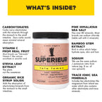 Superieur Electrolytes – Plant Based Electrolyte Supplement w/Sea Minerals for Hydration & Recovery – Keto Friendly, Non-GMO, Zero Sugar, Vegan Healthy Sports Drink Powder – Lola Lemon (70 Servings)