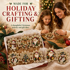 6 Pcs Christmas Pearl Art Ornament Kits, DIY Gem Craft for Tree Decor