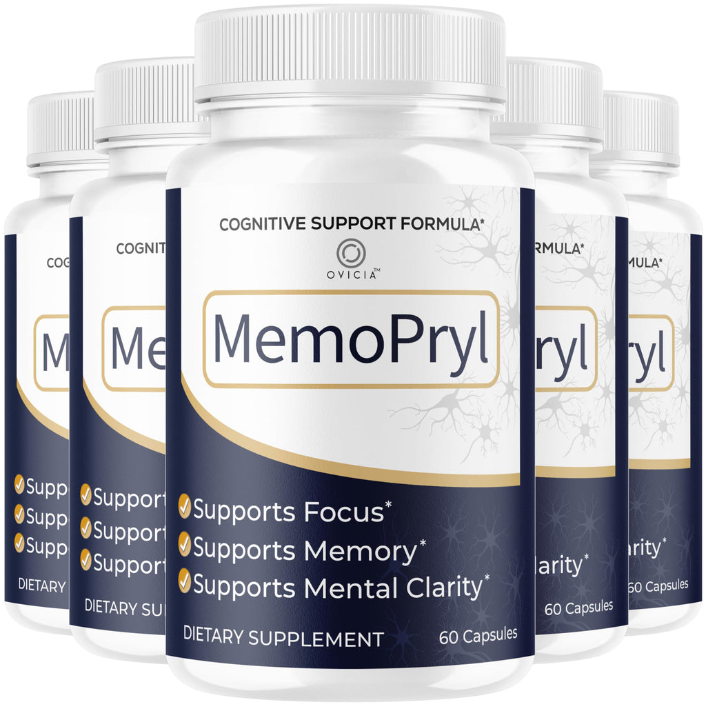 (5 Pack) Memopryl Capsules - MemoPryl Support Advanced Formula, Daily Memo Pryl Pills All Natural Ingredients Premium Formula Vitamins for Overall Health & Wellness Reviews, 300 Capsules for 5 Months