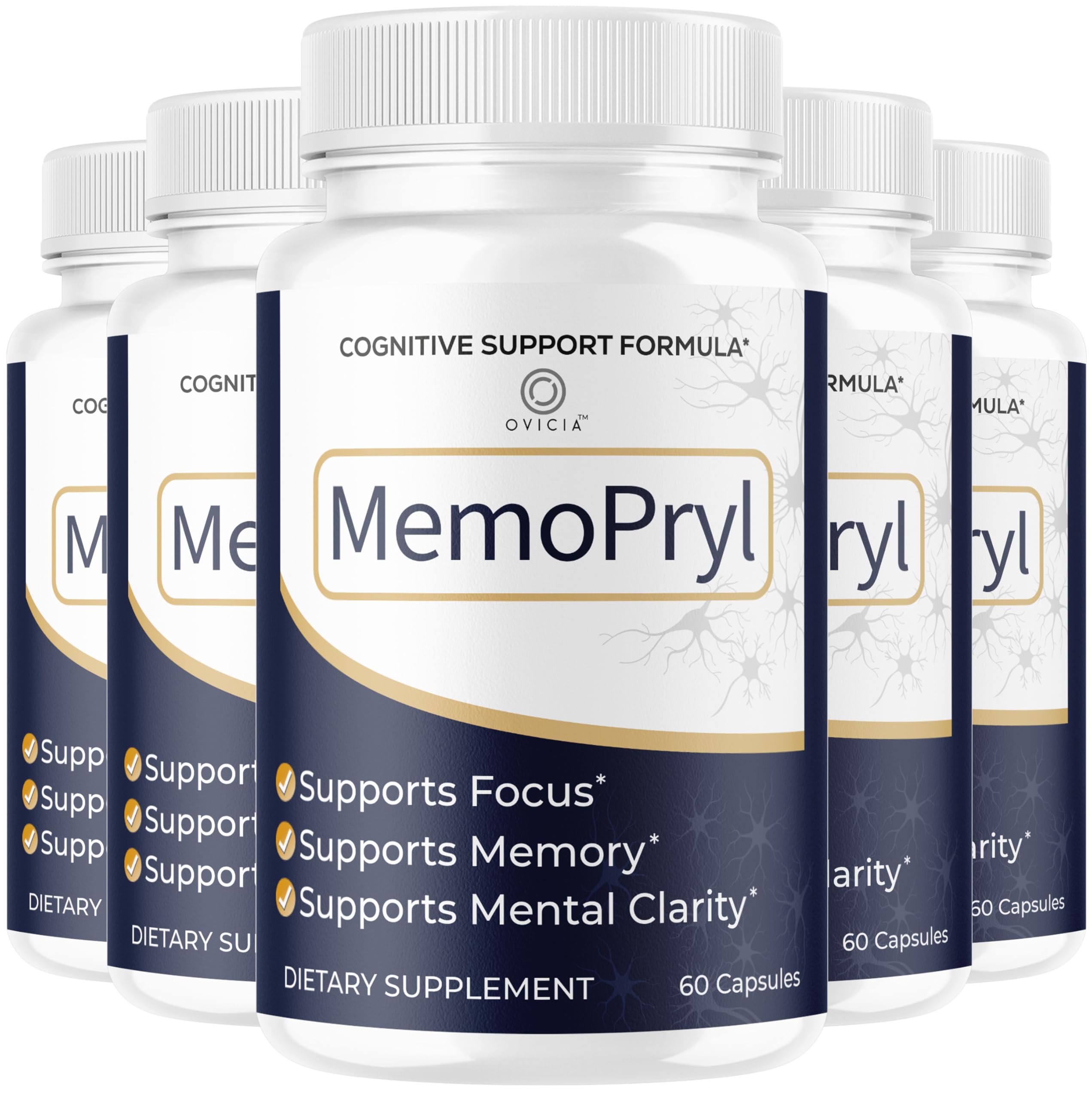 (5 Pack) Memopryl Capsules - MemoPryl Support Advanced Formula, Daily Memo Pryl Pills All Natural Ingredients Premium Formula Vitamins for Overall Health & Wellness Reviews, 300 Capsules for 5 Months