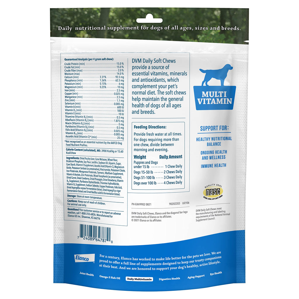 Elanco Daily Multi Vitamin Soft Chews for dogs, 120 soft chews