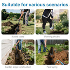 CGRNT 4-Inch Heavy Duty Trench Shovel with Blue Handle, Narrow Trenching Spade for Digging, Gardening & Landscaping, 56 Inch Professional Grade Tool for Irrigation & Rocky Soil