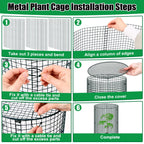 10 Pack Wire Plant Protector with Cover, 16"x12"