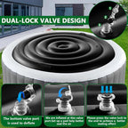 Tlswshsy 4.5 Ft Inflatable Hot Tub Cover- Energy Saving lid for Round Hot Tub- Foldable Protective Rain Overflow Cover for Outdoor Inflatable Hot Tubs (Black)