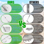 MarchingGreen Sand Flea Rake for Beach: 70in Handle Stainless Steel Rake