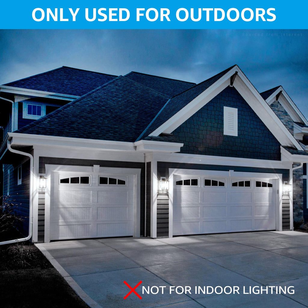 TORCHSTAR 4-Pack Dusk to Dawn LED Light Bulb Outdoor, A19, 5000K