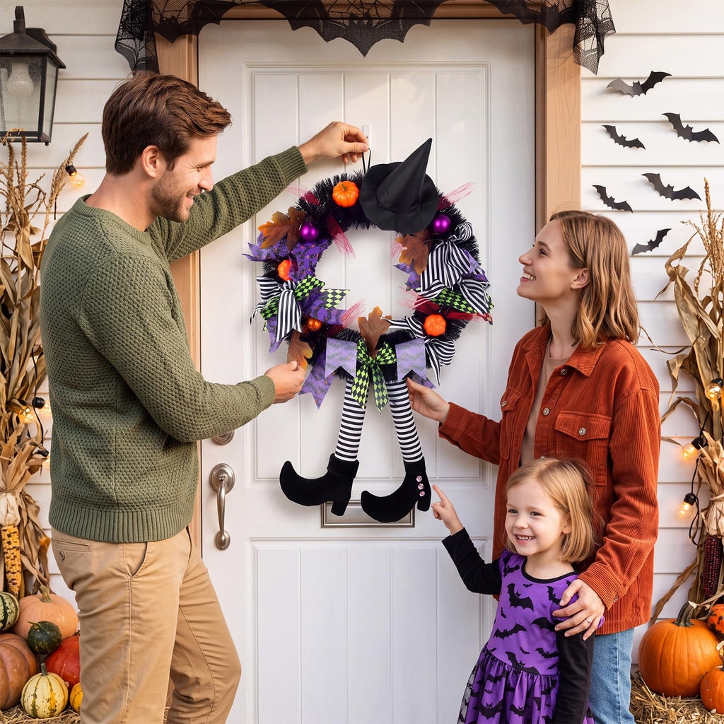 SHAVINGFUN Halloween Wreath-Halloween Wreaths for Front Door