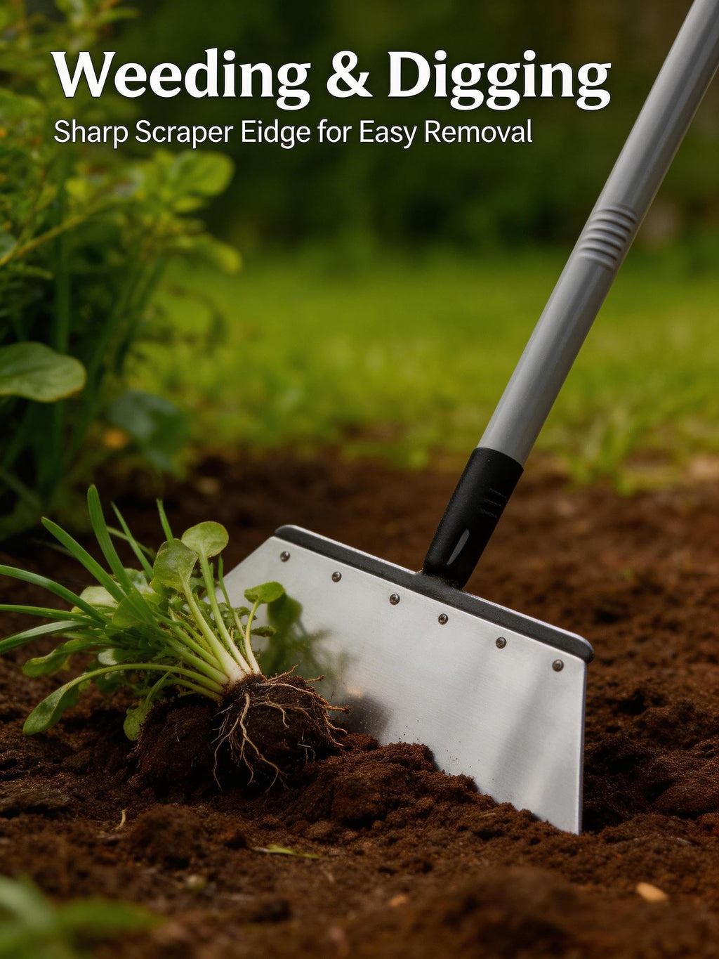 RISETEX Multifunctional Heavy Duty Stainless Steel Garden Flat Shovel