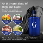 PB ParfumsBelcam G Eau Blue Eau de Toilette Spray ��� Men���s Cologne, Long-Lasting Summer Fragrance for Men and Teen Boys, Perfume para Hombre ��� 3.4 Fl Oz ��� Fresh Blue Scent