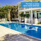 Pool Animal Escape Ramp Frog-Saver-Log - for 2Pcs Swimming Pools Wildlife Rescue Device,Durable Above Ground Pool Critter Ramp, Prevent Drowning with Easy Install, Pool Safety,Reusable (Blue-2Pack)