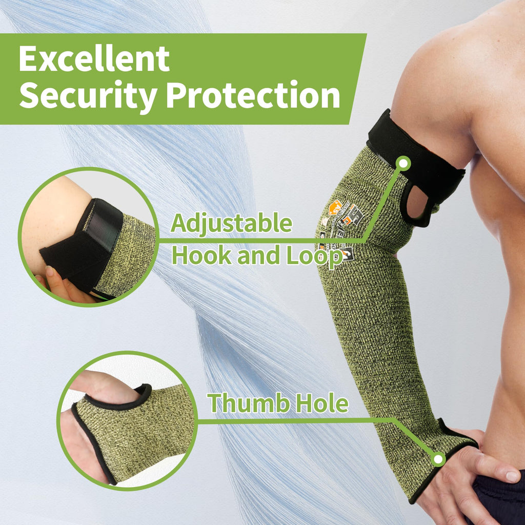 Schwer 2 Pairs CORE ANSI A5 Cut Resistant Sleeves, Flame-resistant, S081
