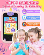 Joozfee Kids Smart Phone for Girls Unicorn Toys with 8G Memory Card,Pink