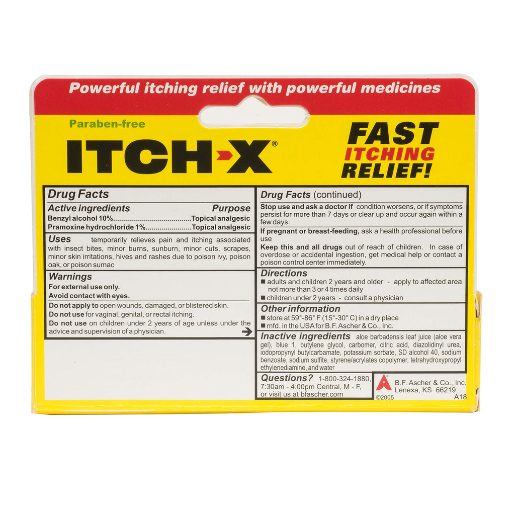 Itch-x Fast-Acting Anti-Itch Gel, 1.25 Oz, Pack of 4