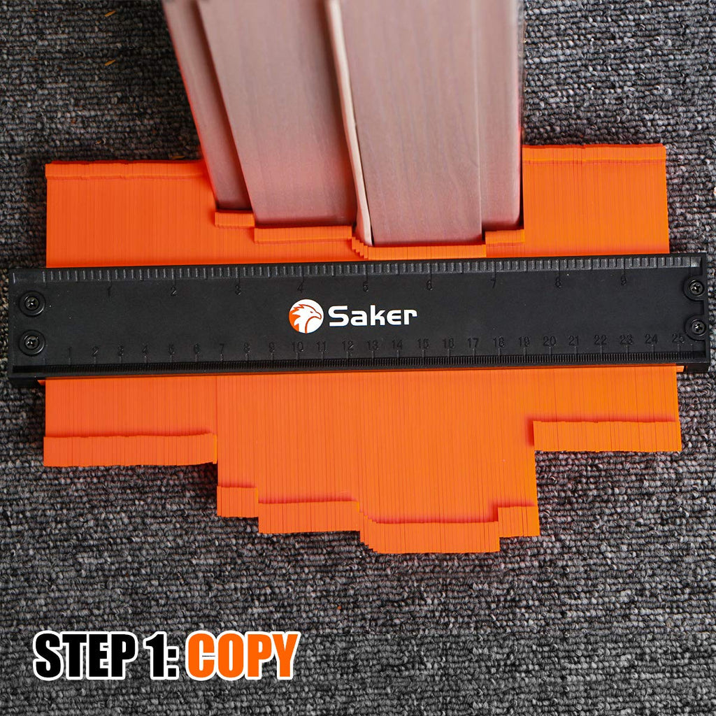 Saker Contour Gauge (10Inch) Profile Tool with Adjustable Lock,Fathers Day Gifts for Men Women Dad Boyfriend Husband-Precisely Copy Irregular Shape Duplicator-Cool Gadgets for Woodworking Tool Tracing