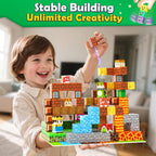 Magnetic Blocks - 150PCS Magnetic Board Building Toys for Boys Age 3-5 4-8 8-12, Kids Toys Build Mine Magnet World & Birthday Gifts for Kids Ages 3-12