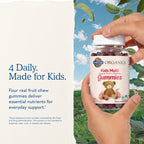 Garden of Life Organics Kids Gummy Vitamins - Fruit - Certified Organic, Non-GMO & Vegan Complete Children's Multi - B12, C & D3 - Gluten, Soy & Dairy Free, 120 Real Fruit Chew Gummies